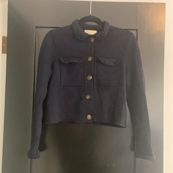 Sezane Merino Wool Button Front Cardigan - Picture 4 of 5